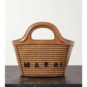 Marni Tropicalia Micro Embroidered Raffia Tote
